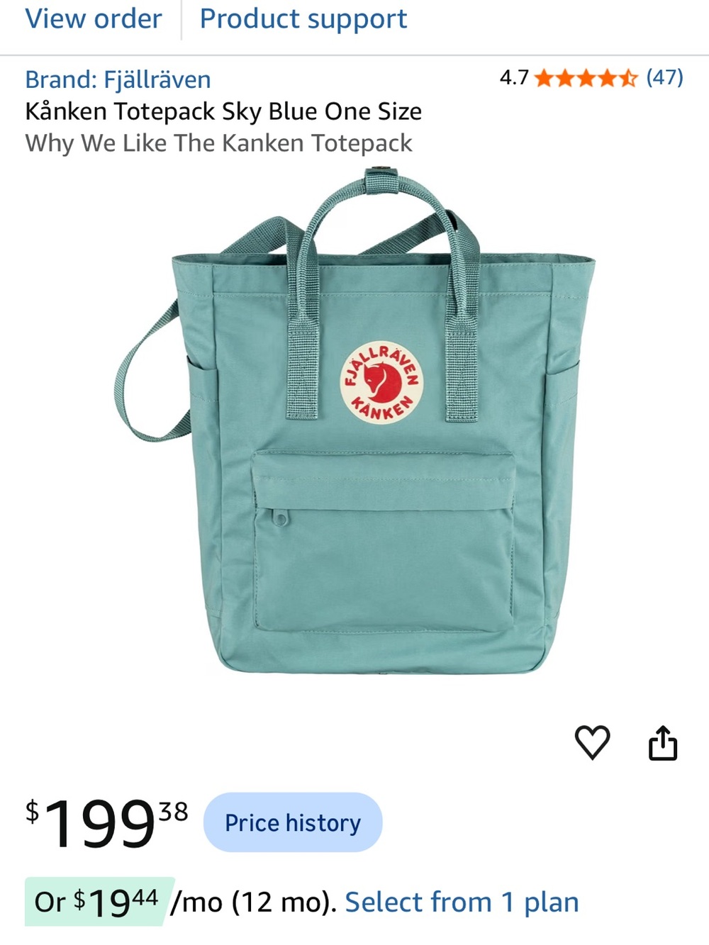 Kånken Totepack in Sky Blue